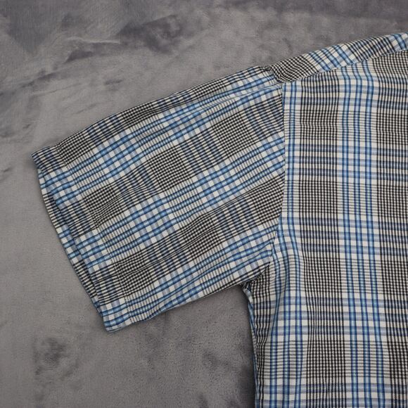 Wrangler Shirt Mens Medium Blue 20X Outdoor Fish Hike Camp Work Button Up - Picture 8 of 16